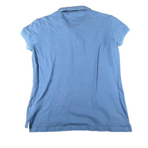Lacoste Womens 40 Large Light Blue Logo Casual Short Sleeve Polo Shirt - Picture 9 of 9